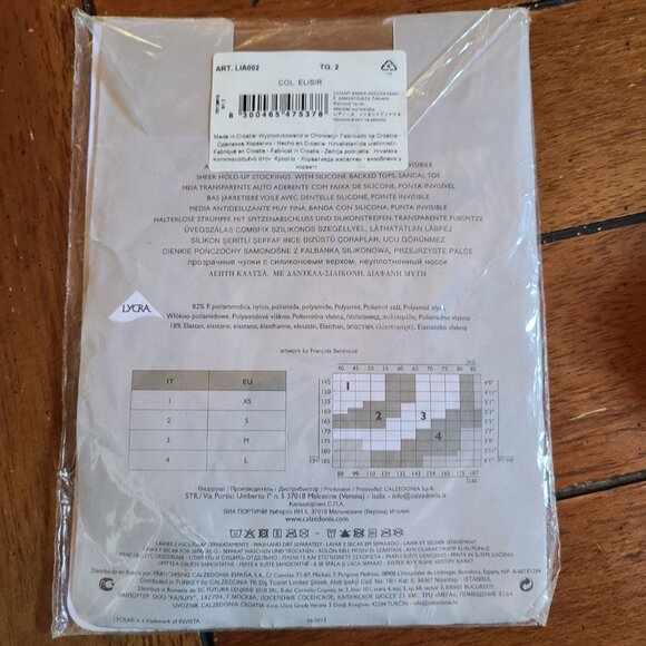 VTG Calzedonia Ultra Sheer Thigh High Stockings 20 Den - Size Small NEW - Picture 6 of 7